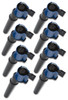 140034B-8 Accel Ignition Coil - SuperCoil -Ford 4 valve modular engine 4.6/5.4L – Blue – 8 Pack