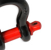 1092AOR Anvil Bow Shackle - 4.7 Ton - 3/4" Diameter Pin - Black w/ Red Pin