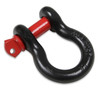 1090AOR Anvil Bow Shackle - 8 Ton - 1" Diameter Pin - Black w/ Red Pin