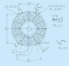 30100381 SPAL® 9" Electric Fan Pusher Low Profile 590 CFM 10 Straight blades