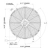 30102049 SPAL® 16" Electric Fan Puller 2024 CFM 10 Curved blades