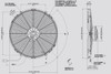 30102047 SPAL® 16" Electric Fan Pusher 2036 CFM 10 Straight blades