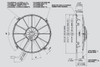 30102025 SPAL® 12" Electric Fan Pusher 1640 CFM 10 Straight blades