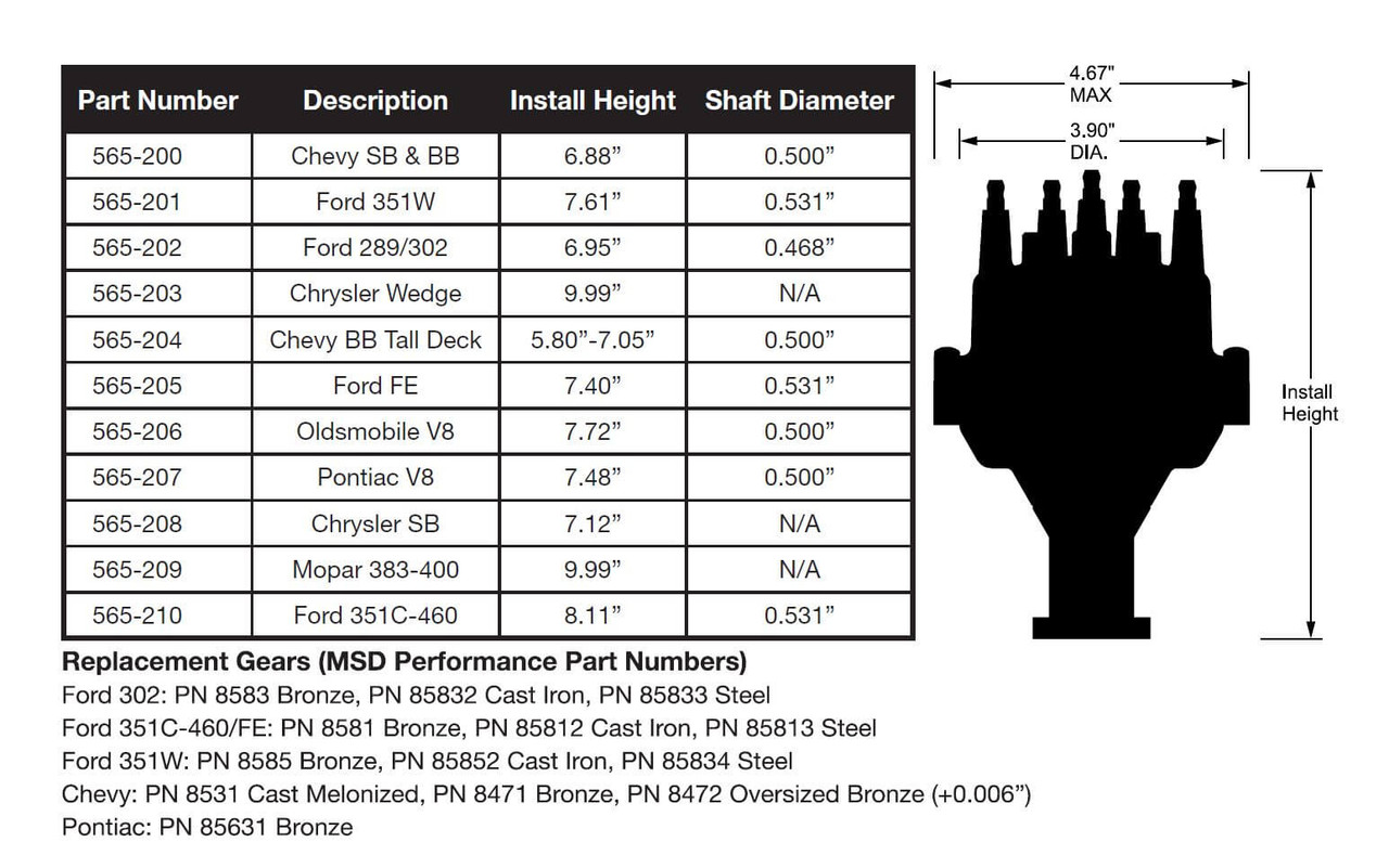 565-207 Holley EFI Holley EFI Dual Sync Pontiac Distributor