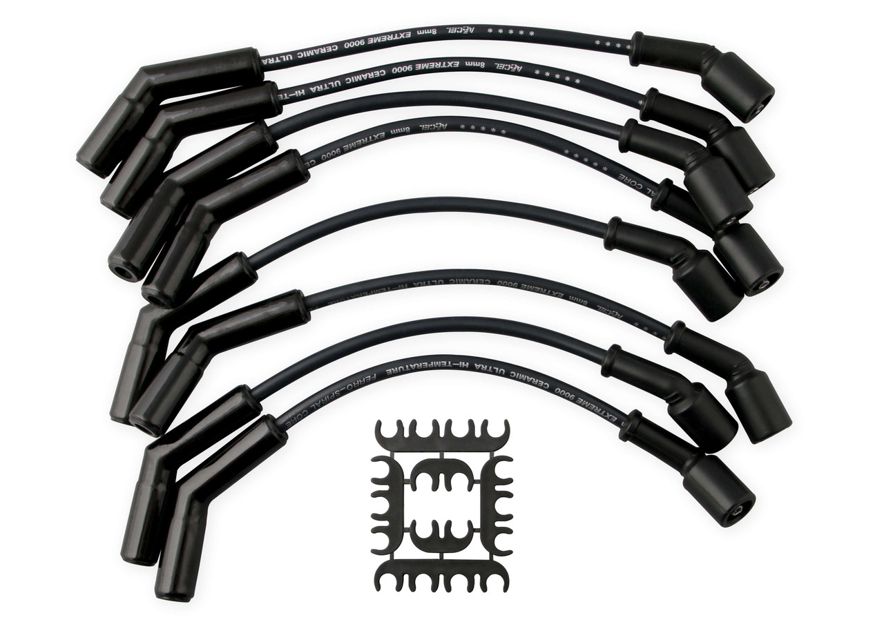 9065CK Accel Spark Plug Wire Set - Extreme 9000 Black Ceramic Boot - Chevy / GM 2001-2004 - 3/4 & 1 Ton 8.1L