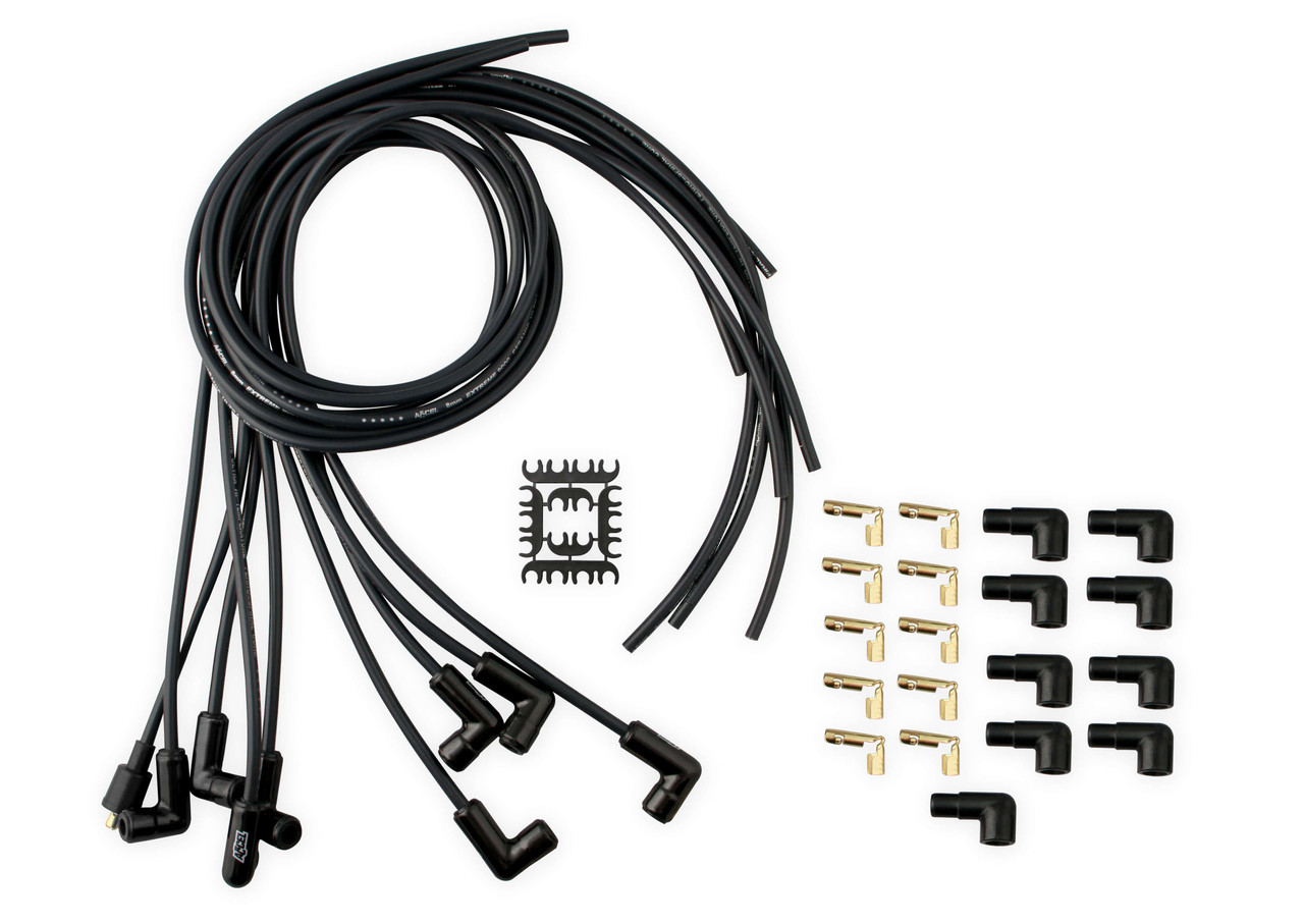 9001CK Accel Spark Plug Wire Set - Universal - 90 Deg Black Ceramic Boots