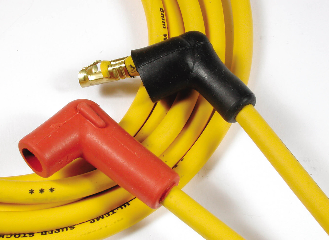 4072 Accel Spark Plug Wire Set - Super Stock Graphite Core 8mm -  Yellow
