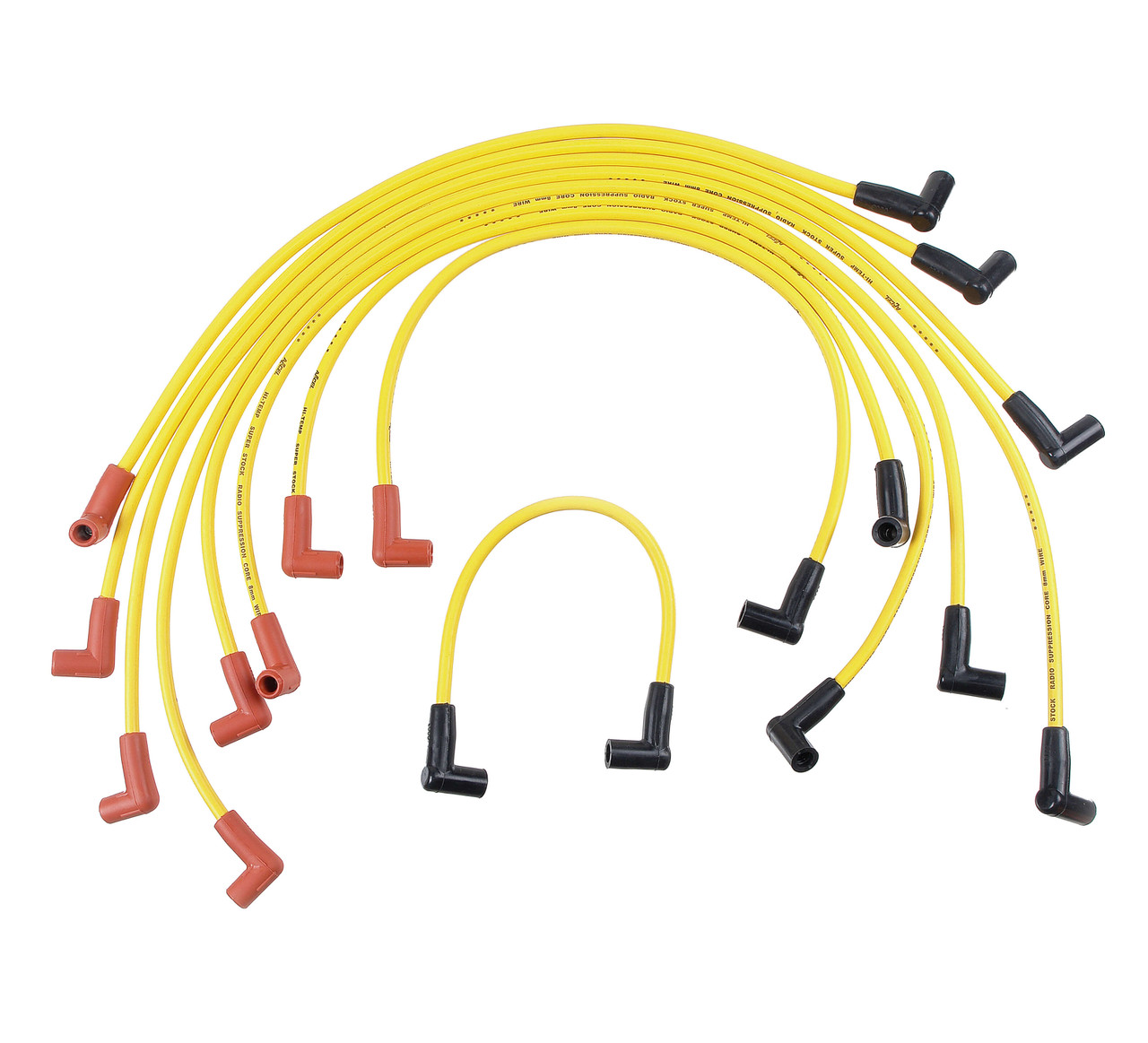4048 Accel Spark Plug Wire Set - 8mm - Yellow with HEI Stock Style Boots