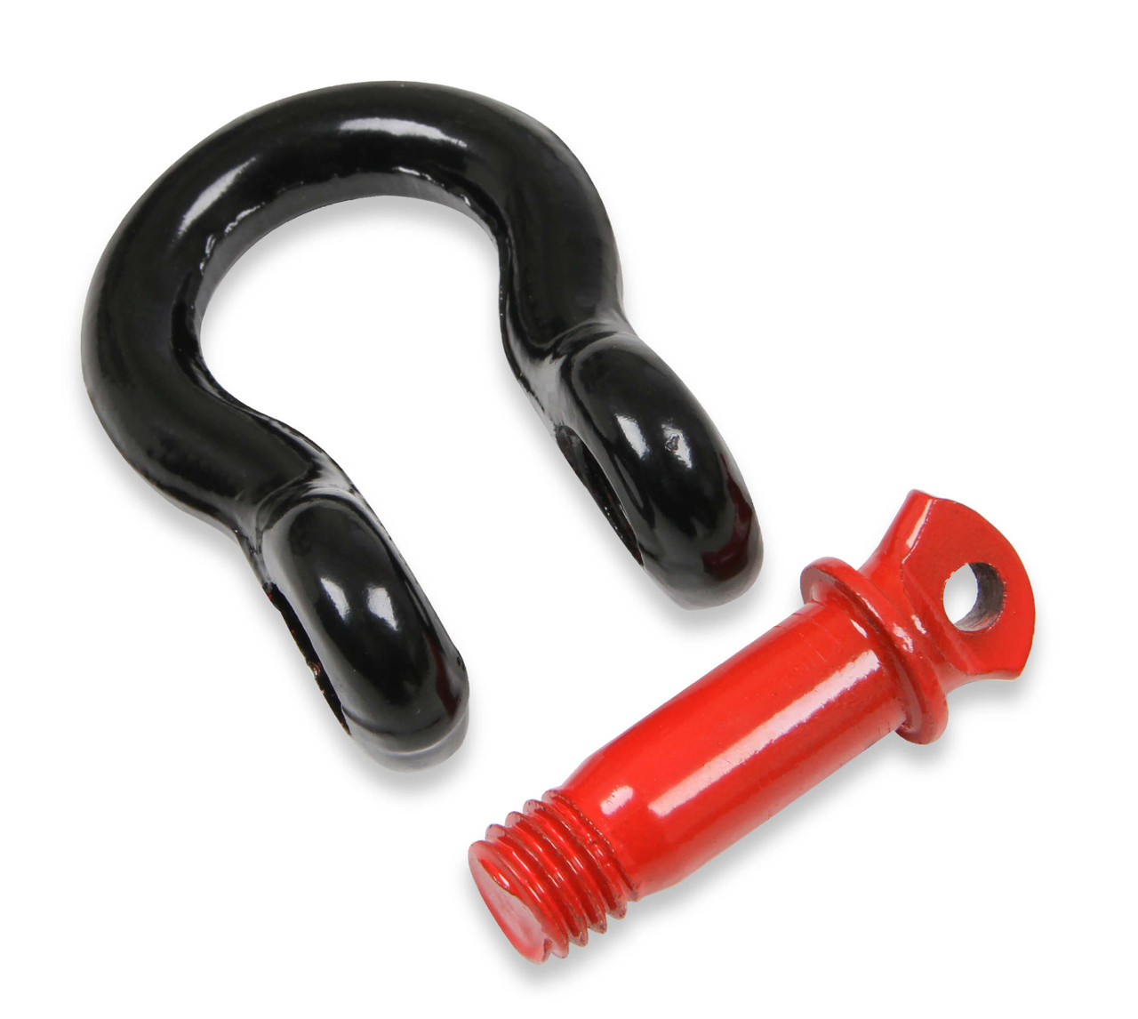 1093AOR Anvil Bow Shackle - 2 Ton - 1/2" Diameter Pin - Black w/ Red Pin