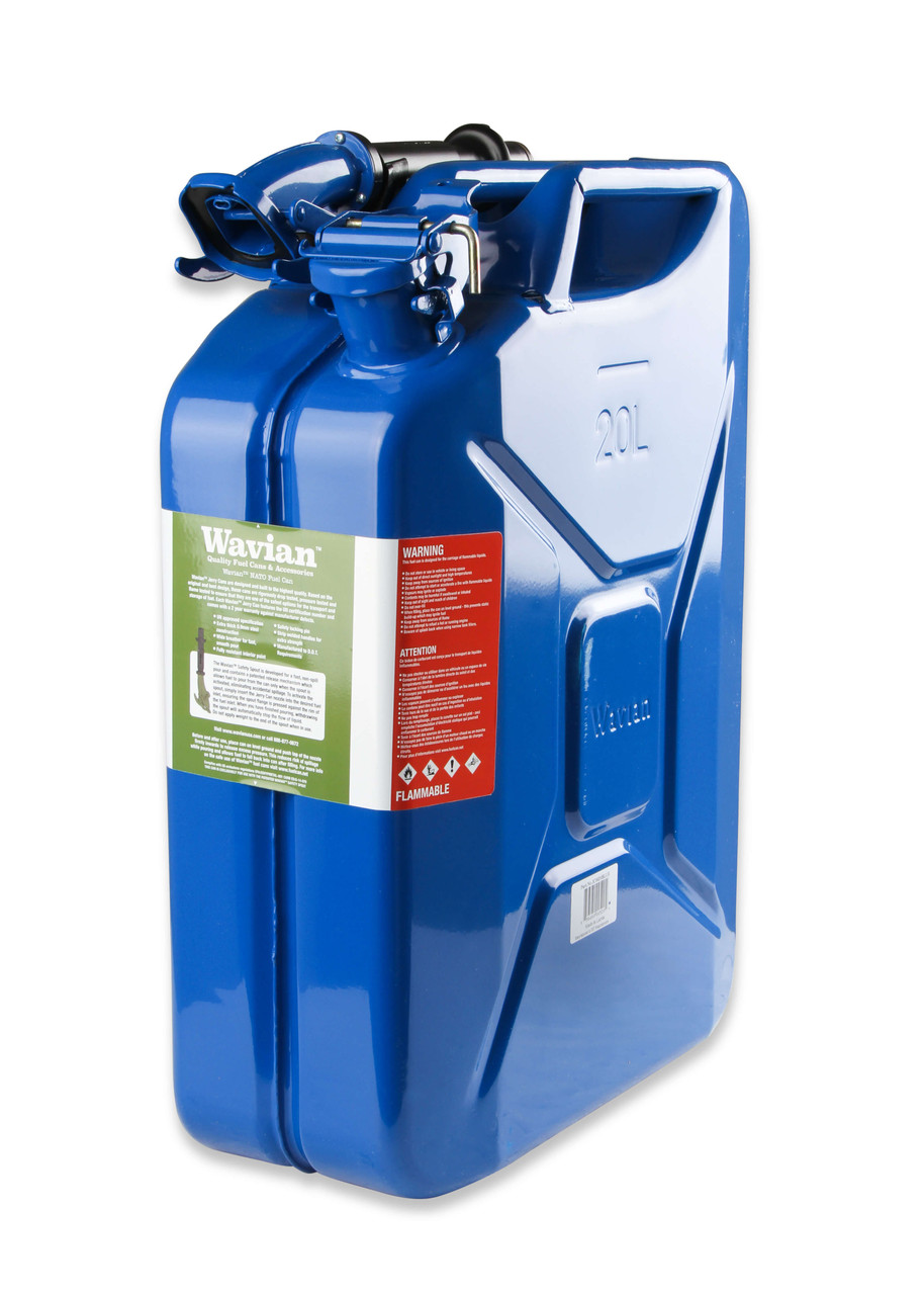 3012AOR Anvil Jerry Can Blue - 5.3 Gallon (20 Liter) – Steel w/ Safety Cap & Spout