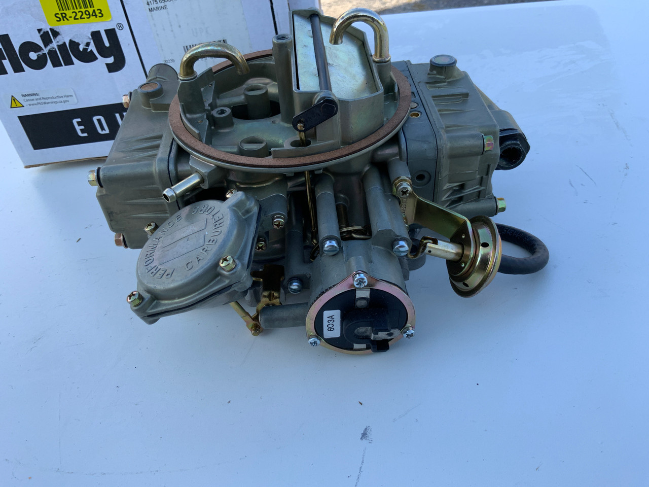 0-80552 - Holley 4175 Marine Carburetor 650 cfm Spread Bore Electric Choke