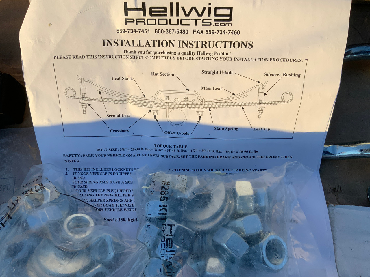 61911 - Hellwig Pro Series Suspension Helper Springs 01-10 Silverado HD