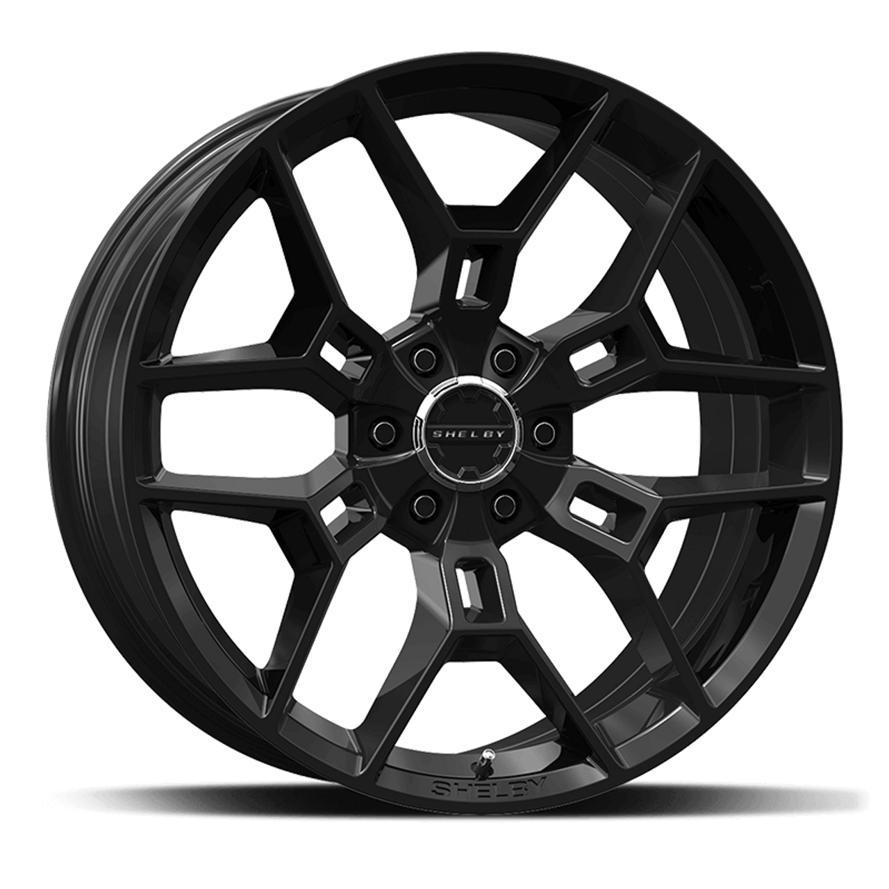 CS45-395512-B Carroll Shelby Wheels 22x9.5in 6 x 135 12mm Offset Gloss Black