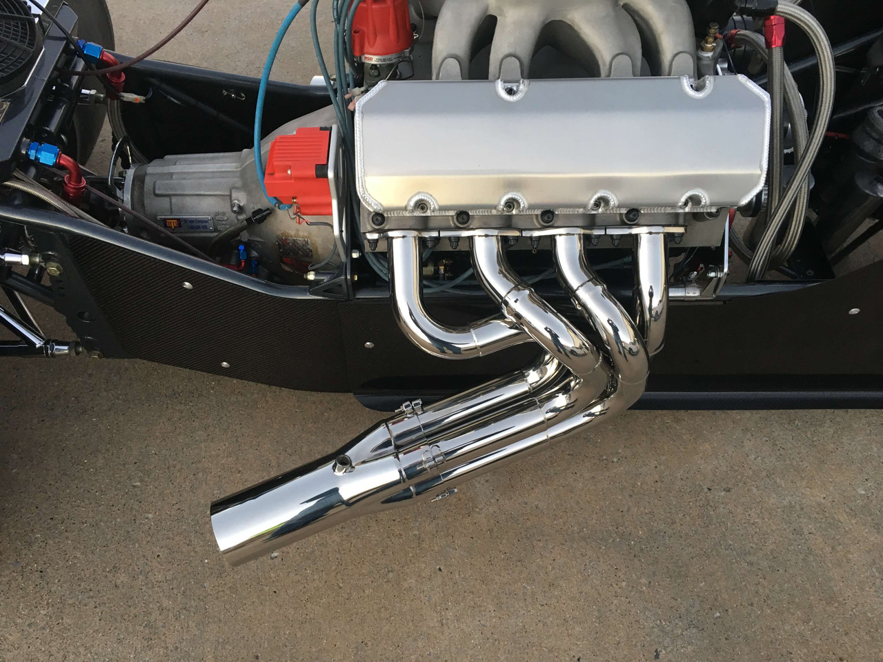 sbc downswept dragster headers