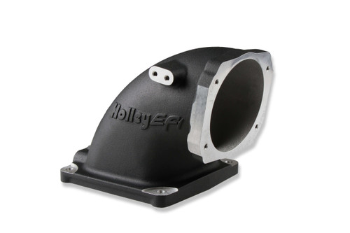 300-248BK Holley EFI Black Cast Aluminum 4500 EFI Throttle Body Intake Elbow-LS