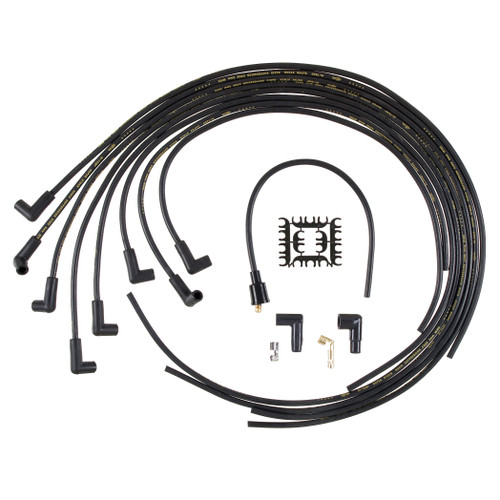 4041K Accel Spark Plug Wire Set- 8mm - Black Wire with Black 90 Deg Boots