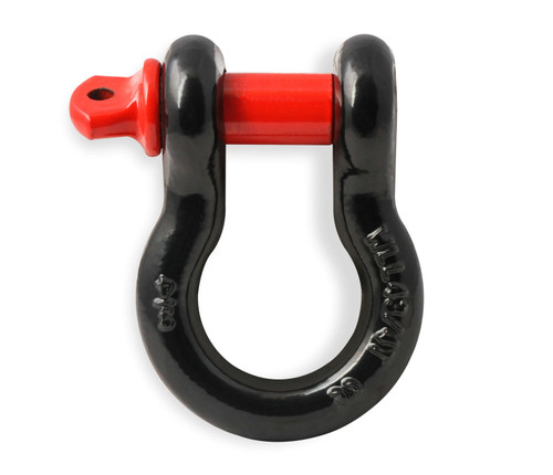 1092AOR Anvil Bow Shackle - 4.7 Ton - 3/4" Diameter Pin - Black w/ Red Pin