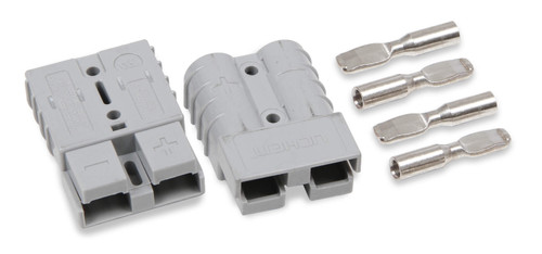 1041AOR Anvil Anvil - Battery Quick Disconnect 50 Amp - Gray - Terminals fit 6-Gauge Wire.  Set of 2 Connectors w/ 4 Terminals.