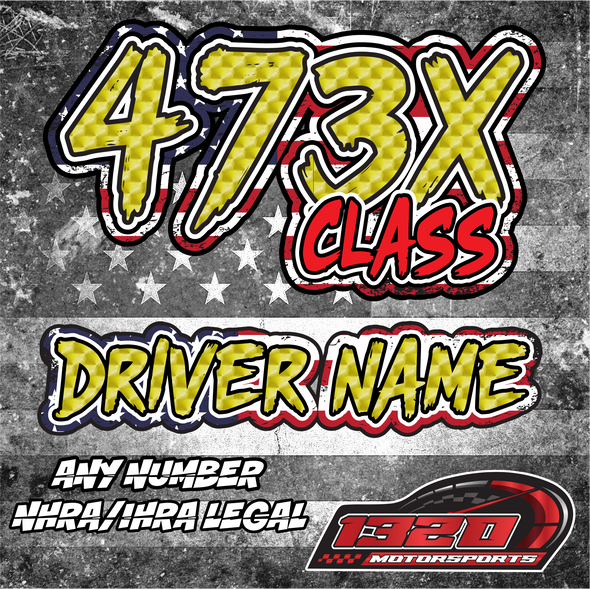 Drag Racing Number Set - Custom Colors - PATROTIC