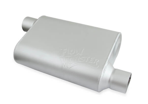 42443-FM FLOWMONSTER 2.25" OFFSET INLET / 2.25" OFFSET OUTLET 2 Chamber Muffler