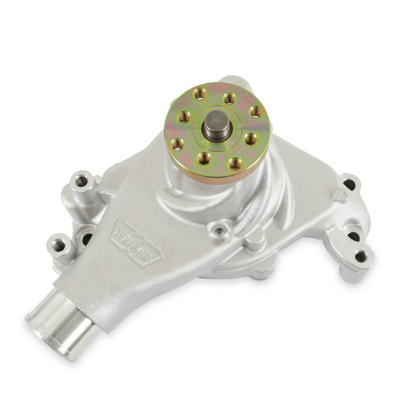 9240 Weiand SBC Small Block Chevy satin Engine Water Pump Long