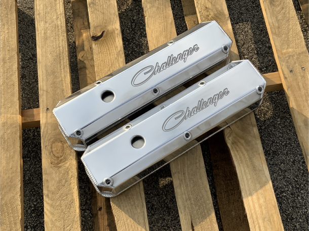 Polished Aluminum Valve Covers Challenger Small Block Mopar