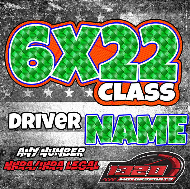 Drag Racing Number Set - Custom Colors - Version 1