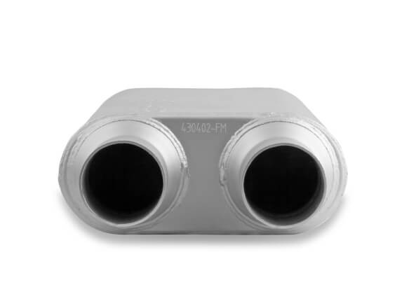 430402-FM FLOWMONSTER 3" CENTER INLET / 2.5" DUAL OUTLET 2 Chamber Muffler