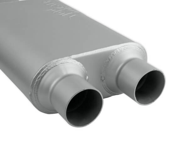 425403-FM FLOWMONSTER 2.5" DUAL INLET / 3" CENTER OUTLET 2 Chamber Muffler
