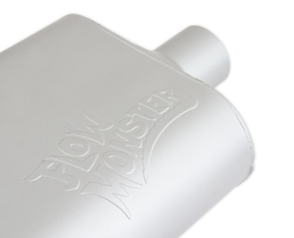 42441-FM FLOWMONSTER 2.25" OFFSET INLET / 2.25" CENTER OUTLET 2 Chamber Muffler