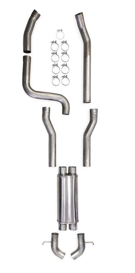 705014152RHKR Hooker BlackHeart LS Swap Dual Exhaust w/ Turn Downs 94-04 GM S10
