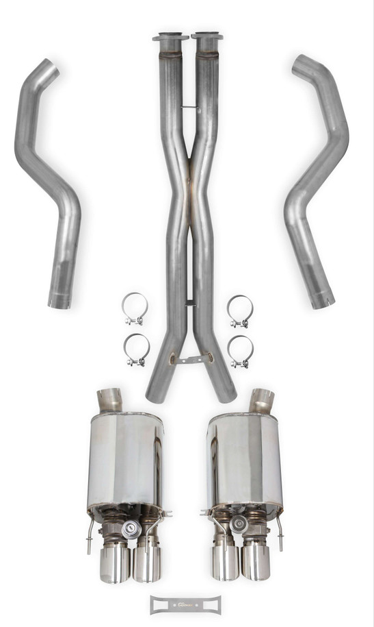 70501365-RHKR Hooker BlackHeart 3" Cat-Back Exhaust System 2005-2013 C6 Corvette