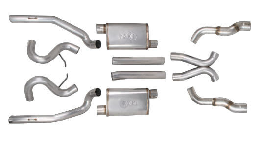 705013133RHKR Hooker BlackHeart Engine Swap 2.5" Rear Exit Exhaust 94-04 Mustang