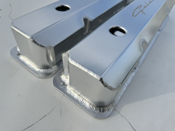 Fabricated Aluminum Ford FE Valve Covers laser etched Galaxie