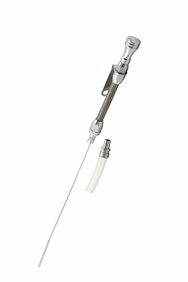 9706G Mr Gasket  DIPSTICK PRE-79 SBC BRAIDED SS