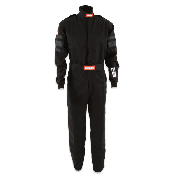 110002RQP Racequip  SFI-1 1-L SUIT  BLACK SMALL