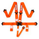 711041RQP Racequip  L & L 5PT SEAT BELT ORANGE