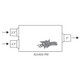 425403-FM FLOWMONSTER 2.5" DUAL INLET / 3" CENTER OUTLET 2 Chamber Muffler