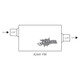42441-FM FLOWMONSTER 2.25" OFFSET INLET / 2.25" CENTER OUTLET 2 Chamber Muffler