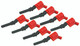 82428 MSD Ignition Coil - Blaster - Ford 2-Valve V8 - Red - 8-pack