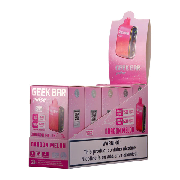 BULK Dragon Melon | Box of 5 Geek Bar Pulse Vapes