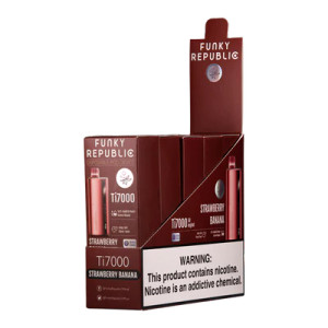 Strawberry Banana Funky Republic Ti7000 Smart Disposable Vape by ELF BAR (now called EBDESIGN) Strawberry Banana Funky Republic Ti7000 Smart Disposable Vape by ELF BAR (now called EBDESIGN)