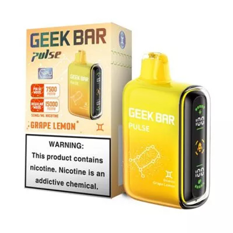 Grape Lemon Geek Bar Pulse Disposable Vape