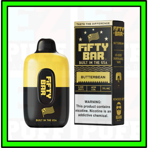 Butterbean Fifty Bar | 6.5K puff Disposable Vape | EZPUFF