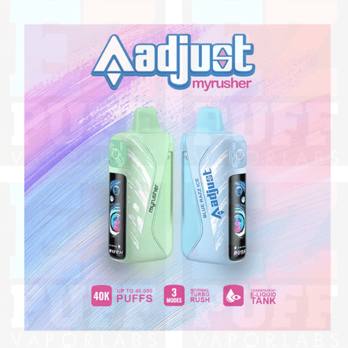 Adjust MyRusher 40K - 40000 Puff Disposable Vapes | Blue Razz Ice