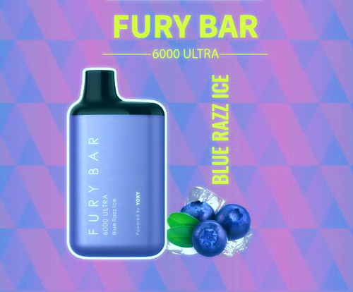 ELF FURY BAR 6000 ULTRA BLUE RAZZ ICE