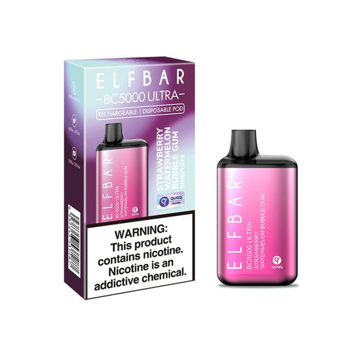 Elf Bar BC5000 Ultra Strawberry Watermelon Bubblegum Disposable Vape