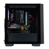 A sleek, powerful black gaming desktop with a clear side panel showing off the internal components. The prominent graphics card is the NVIDIA GeForce RTX 5070, and the computer features RGB lighting accents. A sleek, powerful black gaming desktop with a clear side panel showing off the internal components. The prominent graphics card is the NVIDIA GeForce RTX 5070, and the computer features RGB lighting accents.