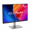 Front view of Asus ProArt PA248QFV monitor displaying vibrant colors with its ergonomic stand adjusted for height and tilt.