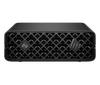 HP ZGX Nano G1n AI Station ultra-compact workstation in titan gray featuring a 5.9-inch chassis and high-speed QSFP networking ports.